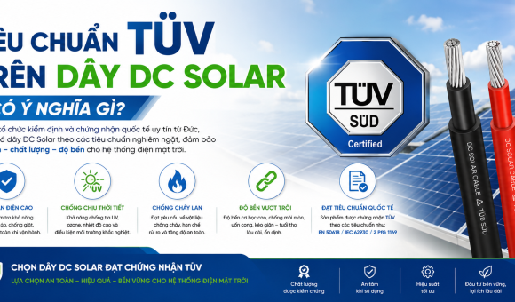 Tiêu chuẩn TÜV trên dây DC solar